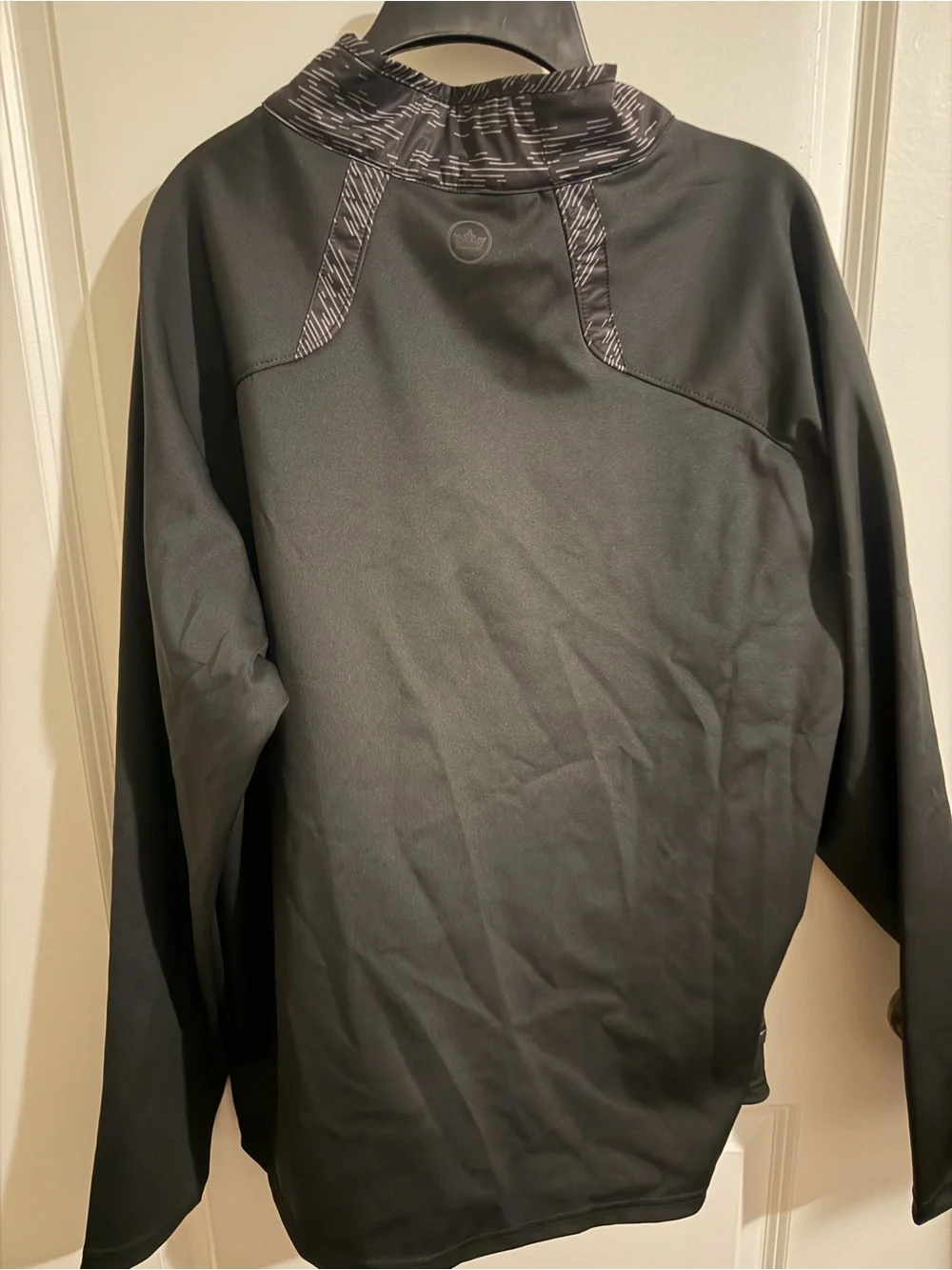 Peter Millar Men's Black Patterned Full-Zip Jacket
